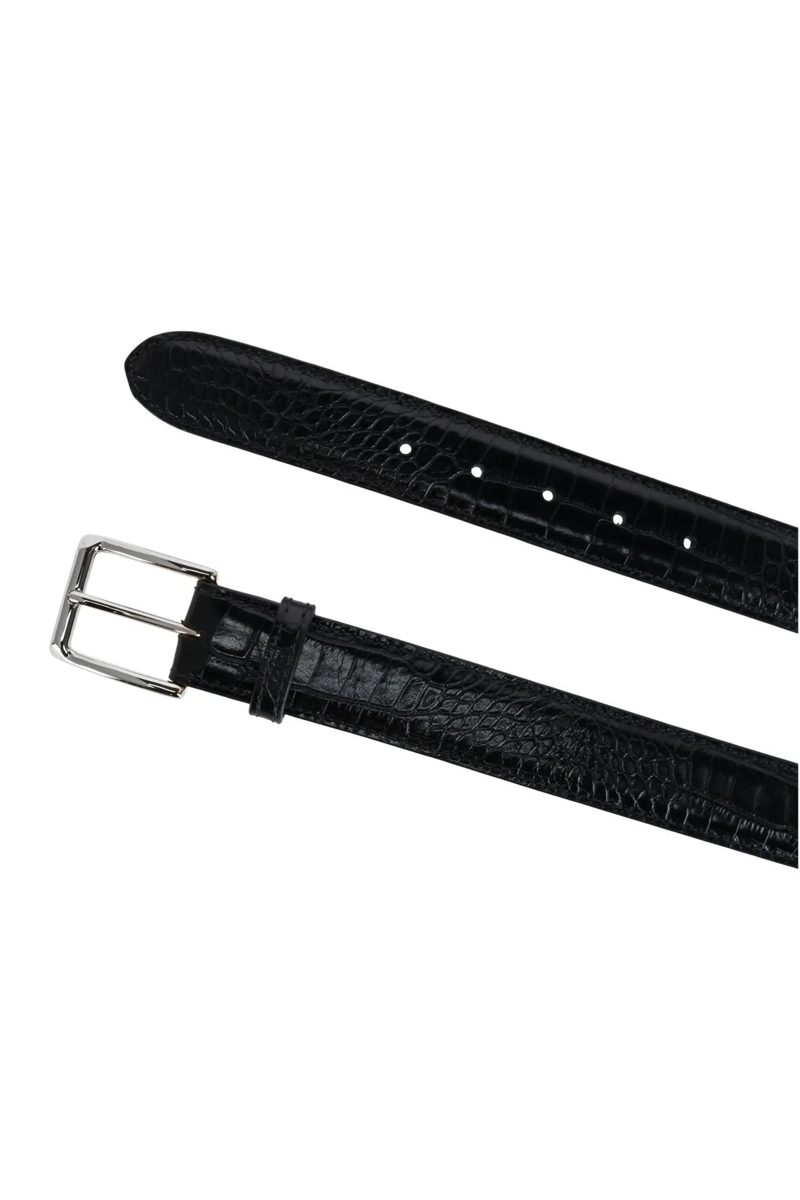 Embossed Italian Leather Belt