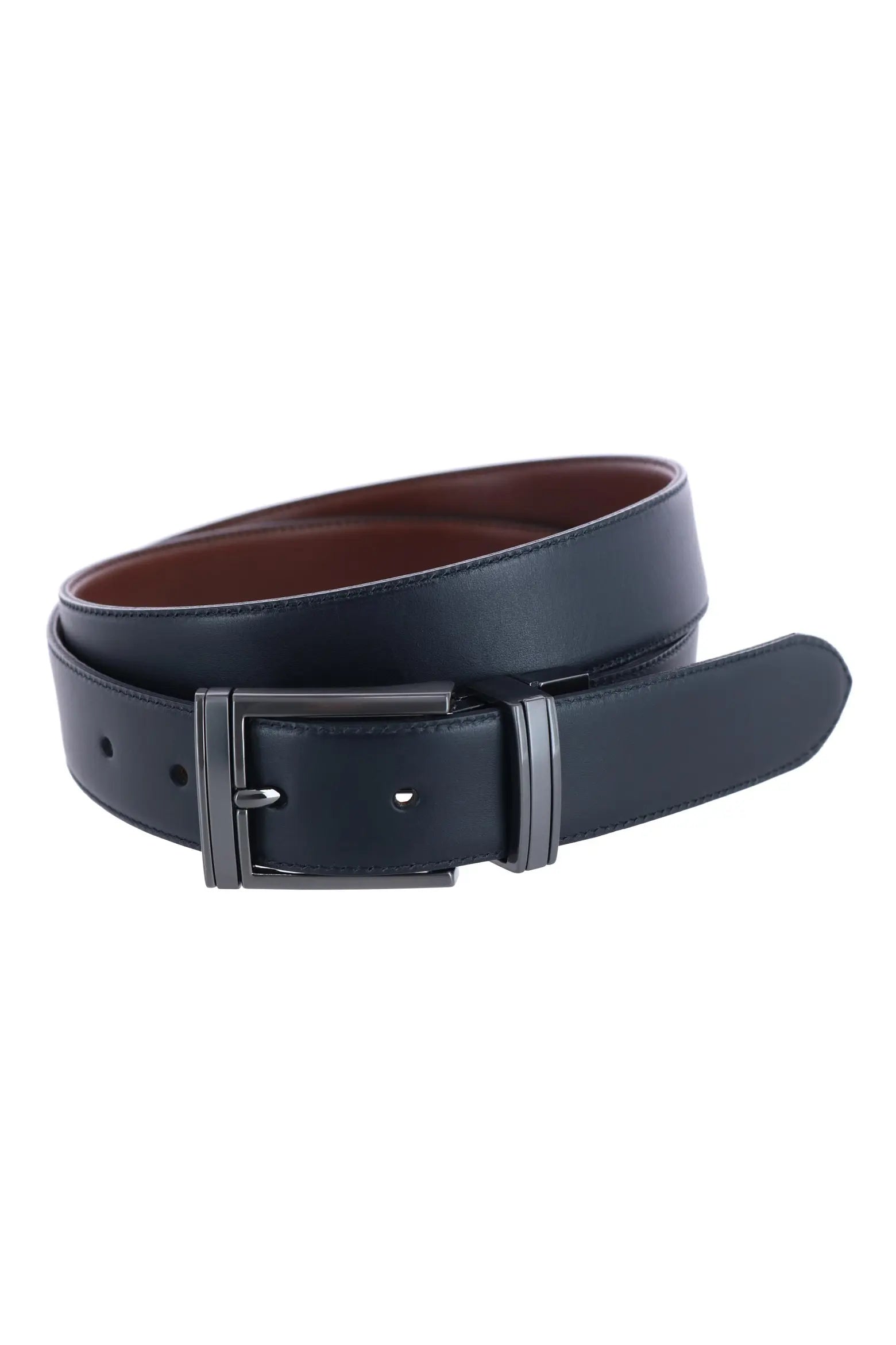 Premium Reversible Leather Belt for Men – Black & Brown Dress Belt