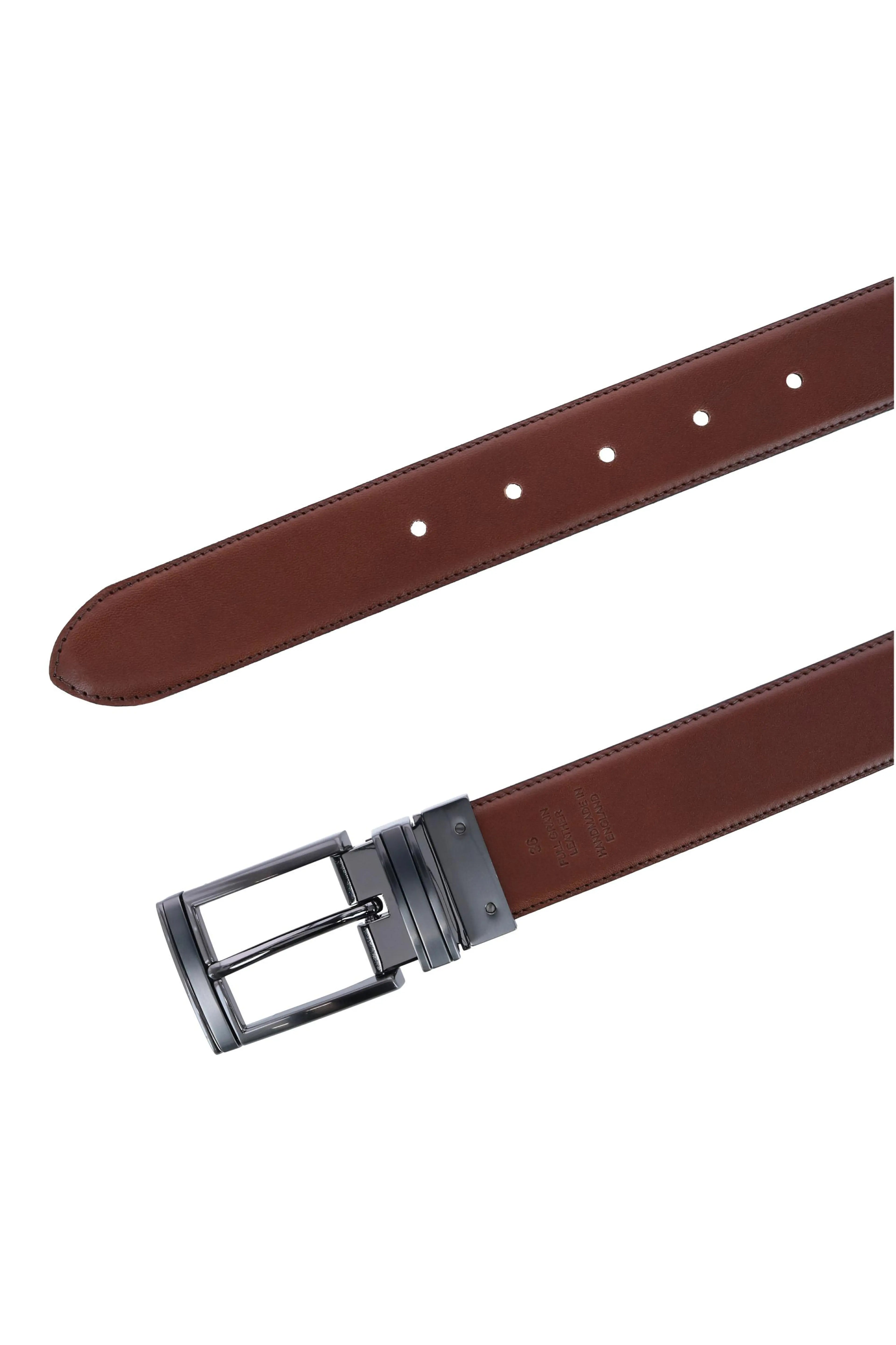 Premium Reversible Leather Belt for Men – Black & Brown Dress Belt