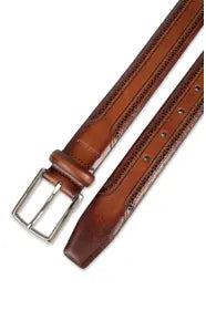 Classic Brogue Leather Belt for Men