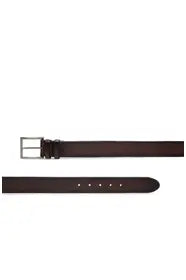 Plaid Embossed Leather Belt