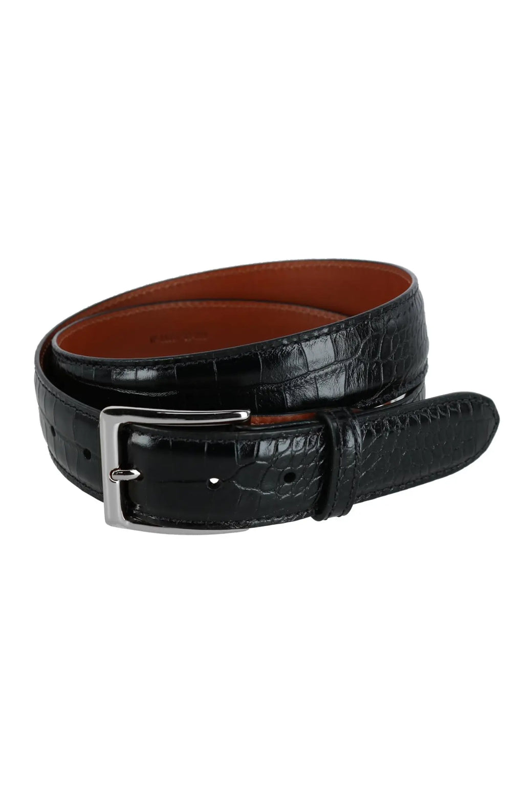 Embossed Italian Leather Belt