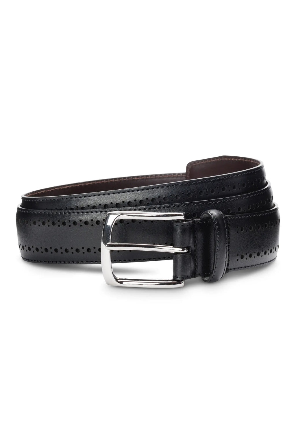 Brogued Leather Belt