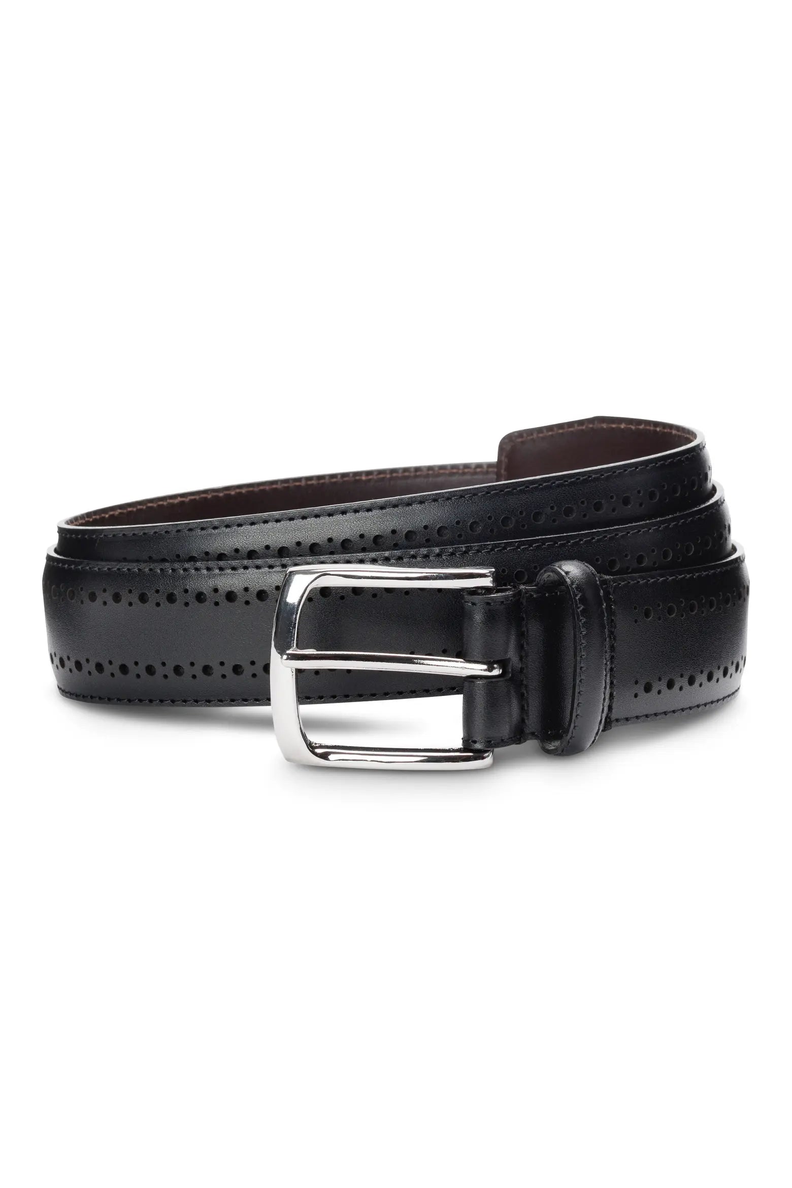 Brogued Leather Belt