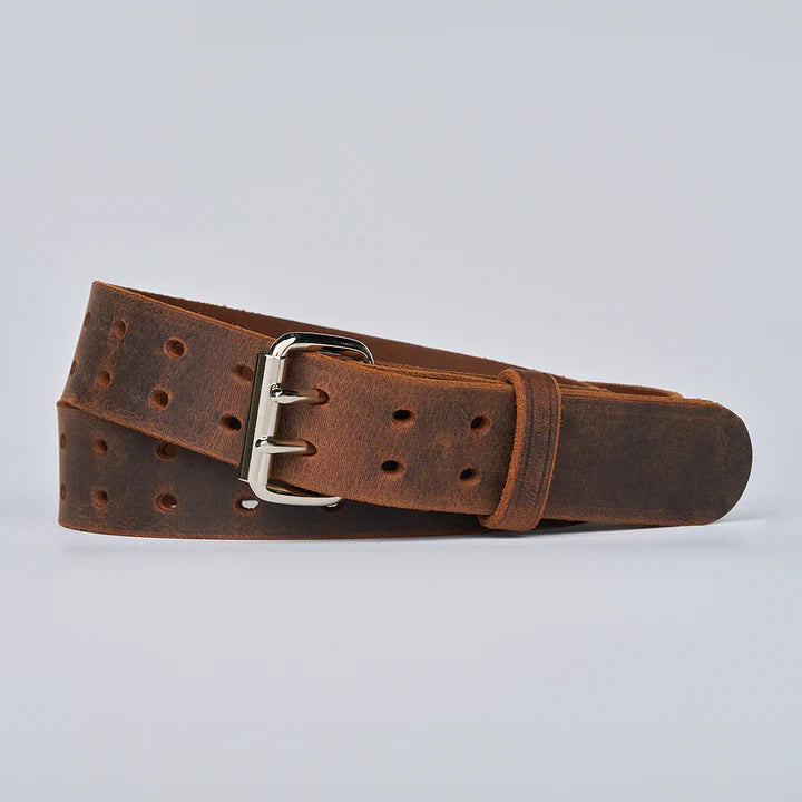 Nobel Trend™ Woodstock Retro Double Prong Leather Belt